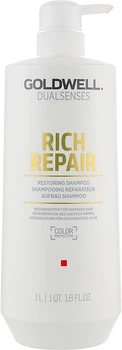 Шампунь Goldwell Dualsenses Rich Repair Restoring для сухого та пошкодженого волосся 1000 мл (4021609029229 / 4021609028505)