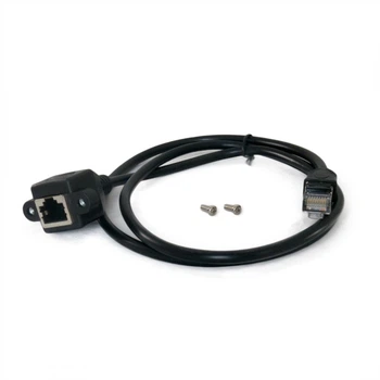 Кабель RJ45 male - famale, 1m, удлинитель с креплением Extradigital