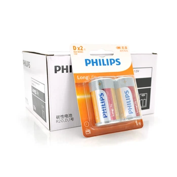 Батарейка Philips Super Heavy Duty R20D, 2 штуки в блистере R20L2FT/93