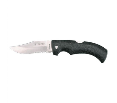 Нож универсальный TOPEX 98Z101, лезвие 90 мм, складной, нерж.сталь/резина