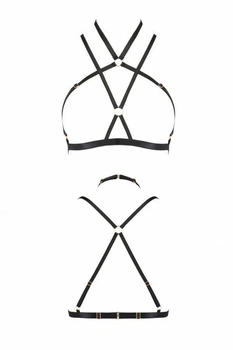 Портупея-стрепы Passion Exclusive KELIS BRA black L/XL
