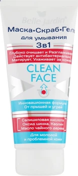 Belle Jardin Clean Face Гель-маска-скраб для вмивання 3 в 1 200ml (338523-45898)
