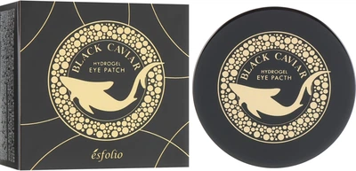 Гідро-гелеві патчі з чорню ікрою під очі - Esfolio Black Caviar Hydrogel Eye Patch 60шт (363281-3352)