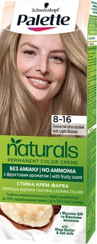 Стійка крем-фарба для волосся Schwarzkopf Palette Naturals без аміаку 8-16 Попелястий середньо-русявий 110 мл (9000101649857)