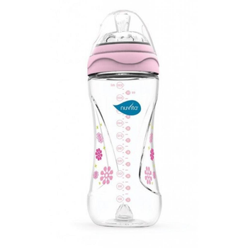 Бутылочка для кормления Nuvita Mimic 330 мл 4м+ антиколиковая, розовая (NV6050Pink)