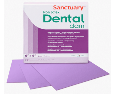 Платки для коффердама безлатексные Sanctuary Dental Dam 15 шт.