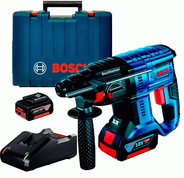 Бесщеточный перфоратор аккумуляторный Bosch Professional GBH 180-Li + чемодан + 2 акб 4.0Ah + з/у GAL18V-40 (0611911121)
