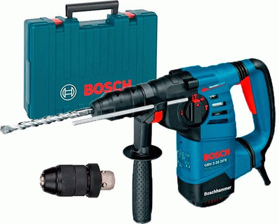 Перфоратор Bosch Professional GBH 3-28 DFR + сменный патрон + чемодан (061124A000)