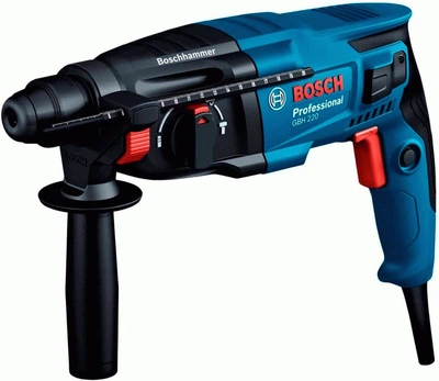 Перфоратор Bosch Professional GBH 220 с набором буров и зубил SDS-plus Mixed Set, в кейсе (06112A6020+2608578765)