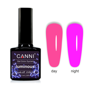 Гель-лак CANNI Luminous 811 розовый неон - яркая фуксия, 7,3 ml