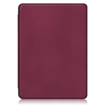 Чехол-книжка для Kindle Paperwhite 2021 из искусственной кожи, ультратонкий, бордовый