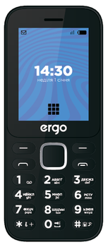 Мобільний телефон ERGO E241 Dual Sim Black (6716239)