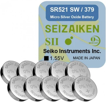 Батарейка SEIZAIKEN Silver Oxide V379/AG0/SR521SW