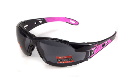 Очки защитные с уплотнителем (тактические) Global Vision Pink-IT (gray) серые