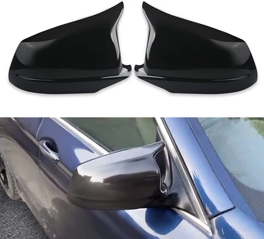 Накладки на зеркала BMW F10/F11/F18, черные глянец дорестайлинг 2010-2013 г.в.