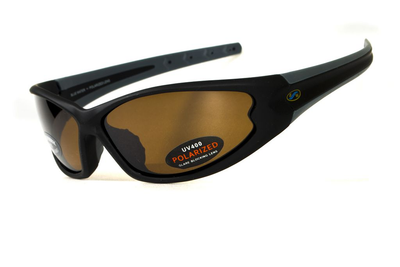 Очки поляризационные BluWater Daytona-4 Polarized (brown) коричневые в черно-серой оправе