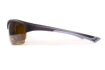 Окуляри поляризаційні BluWater Daytona-1 Polarized (brown) коричневі в чорно-сірій оправі