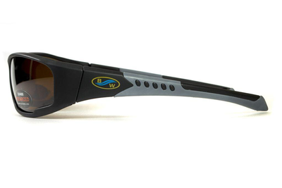 Очки поляризационные BluWater Daytona-3 Polarized (brown) коричневые в черно-серой оправе