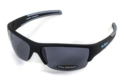 Очки поляризационные BluWater Daytona-2 Polarized (gray) серые в черно-серой оправе