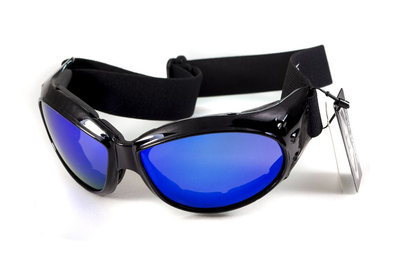 Очки защитные с уплотнителем (тактические) Global Vision Eliminator ( G-Tech Blue) синие зеркальные