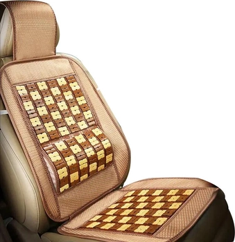 Накидка на переднє сидіння в авто Supretto для тепловідведення Бежево-кавовий шахова дошка (7513-0001)