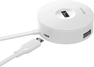 USB-хаб Baseus Round Box CAHUB-F02 USB3.0 to USB 3.0 x 1 + USB 2.0 х 3 Белый (16718)