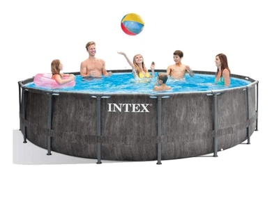 Каркасний басейн Intex Greywood 16805 л 457x122 см Сірий (IP-172661)