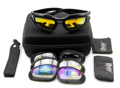 Тактические очки DAISY С5 с поляризацией, 4 комплекта сменных линз