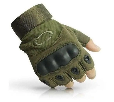 Тактичні рукавиці Oakley безпалі олива розмір XL