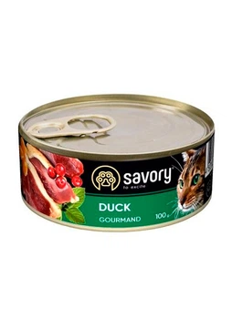 Влажный корм Savory для привередливых котов с уткой, 100г