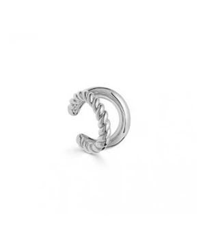 Сережка кафф Обране "Swirl" серебряный 1 шт (0147)
