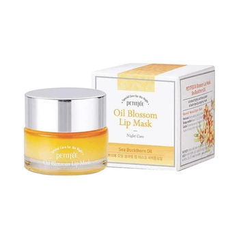 Ночная маска для губ с маслом камелии и витамином Е Petitfee Oil blossom lip mask