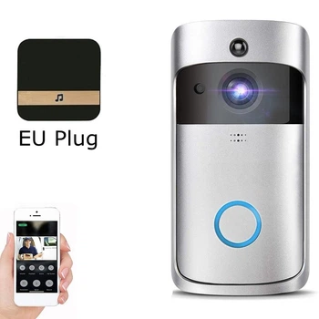 Видеокамера домофон видеоглазок с приемником беспроводная Wi Fi SMART DOORBELL №1457