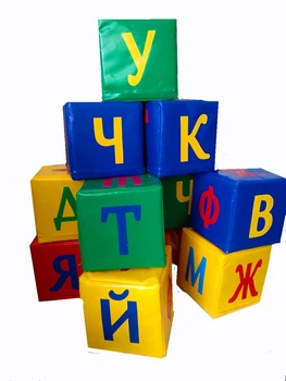 Ігровий набір кубиків&nbsp;з м'яких модулів Tia Літери 30 см 1 куб 12 елементів