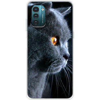 Силиконовый чехол BoxFace Nokia G21 English cat (44288-up1346)