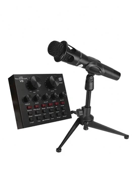 Студийный микрофон с триногой в кейсе CX-300 ABC черный