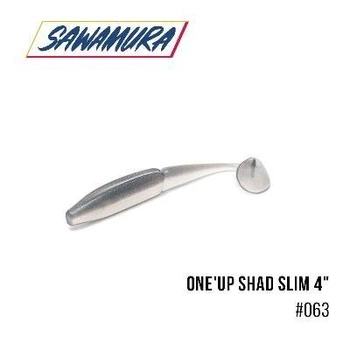 Віброхвіст Sawamura One'Up Shad Slim 4" (6 шт.) (063)