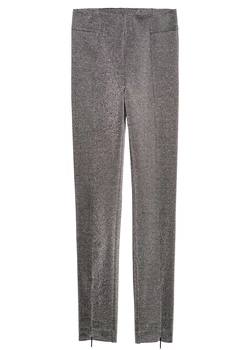 Брюки H&M Ж1084239 (05477526А) колір сірий-срібло M