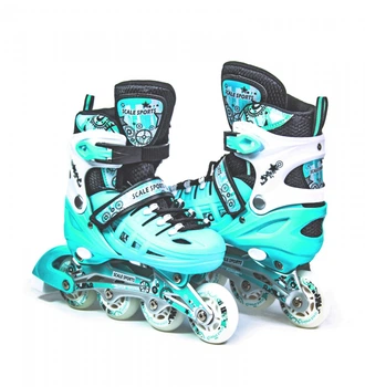 Раздвижные детские ролики Scale Sports LF 905, размер 29-33, Ментоловые