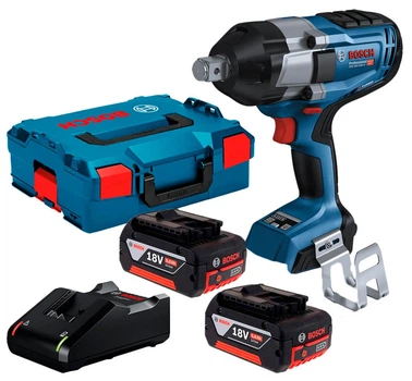 Аккумуляторный ударный гайковерт Bosch Professional GDS 18V-1050 H + L-Boxx + 2 акб GBA 5.0Ач + GAL 18V-40 (06019J8522)