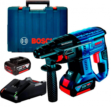 Перфоратор аккумуляторный Bosch Professional GBH 180-Li + чемодан + 2 акб GBA 18V 4.0Ah + з/у GAL 18V-40 (0611911122+1600Z00038)