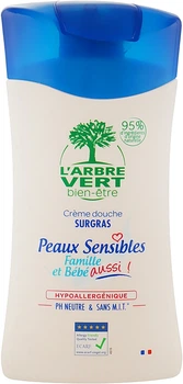 Крем-гель для душу для чутливої ​​шкіри - L'Arbre Vert Family & Baby Sensitive Shower Gel