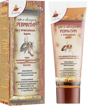 Крем-бальзам "Ревматим" с пчелиным ядом - Эликсир 75ml (420069-36885)