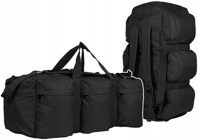 Тактичний Рюкзак/Сумка 2в1 Mil-Tec Combat Duffle Bag Tap 98л 85 x 34 x 29 см Black (13846002)