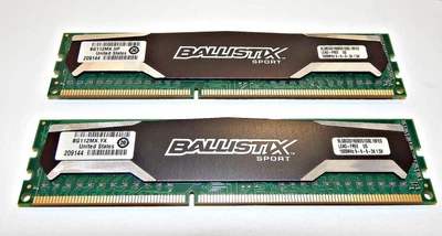 Оперативна пам'ять Crucial Ballistix Sport DDR3 16GB (2x8GB) 1600Mhz (BLS8G3D1609DS1S00.M16FED) Б/В