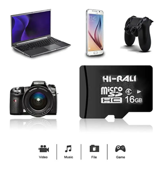 Карта памяти microSDHC, 16 Gb, Class 4 UHS-I, HI-RALI