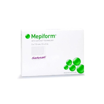 Мепіформ Mepiform 5х7, 5см силіконовий пластир для лікування рубців 5шт.