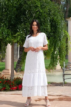 Длинное платье для женщин Fresh Cotton 22F-538 C 44(M) Белый