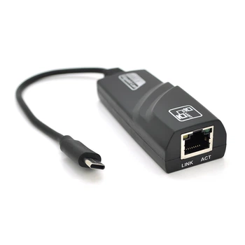 Конвертер Type-C-Rj-45 Gigabit, Black