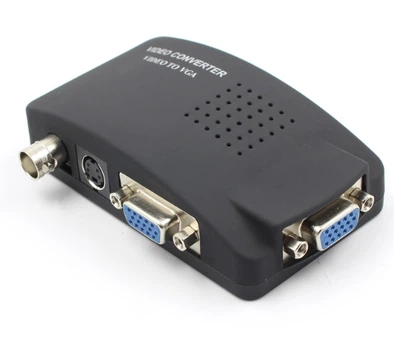 Конвертер VGA BNC тато + VGA мама чорний для CCTV-систем Q25